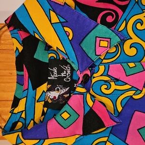 Colorful 90s Geometric Pattern Shirt